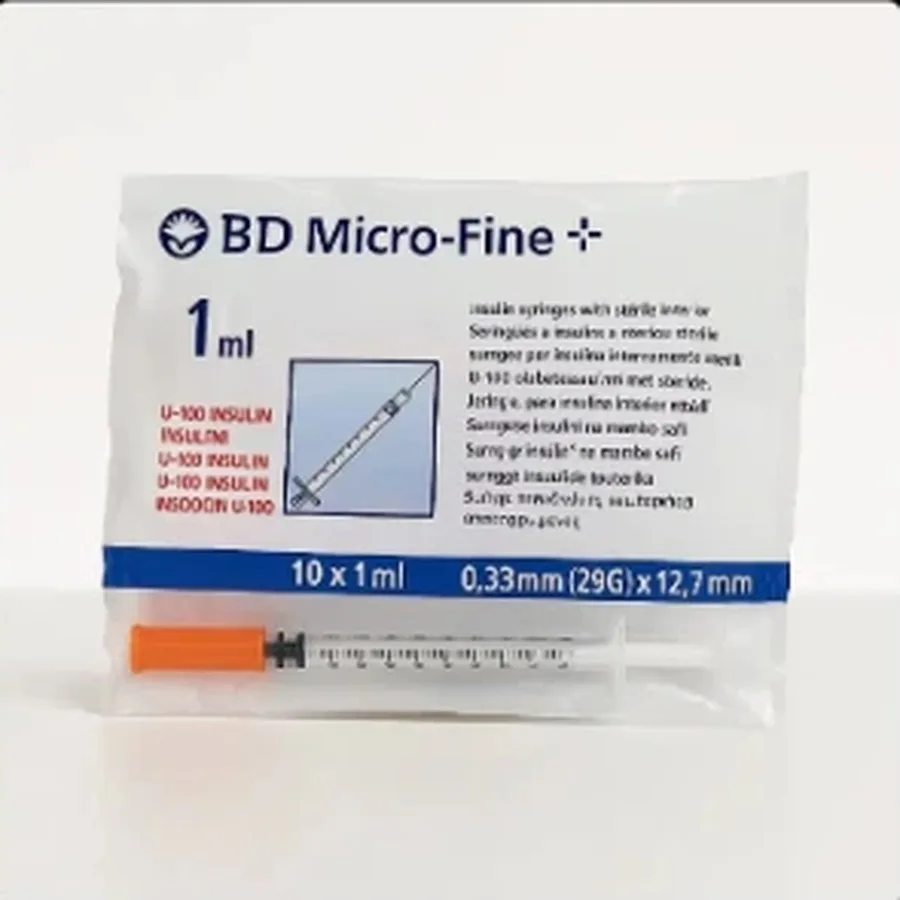 Insulin Syringes 1ml (10 pack)